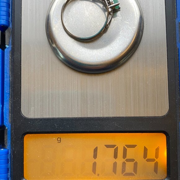 Vtg. CID CLYDE DUNEIER 10K White Gold & 0.5 Ct. Natural Emerald Ring Sz. 7.5 - Picture 16 of 16